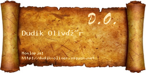 Dudik Olivér névjegykártya