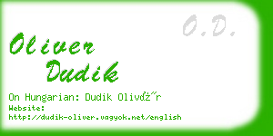 oliver dudik business card